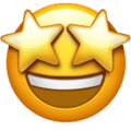 Image of a star-struck grinning emoji