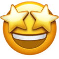 Image of a star-struck grinning emoji