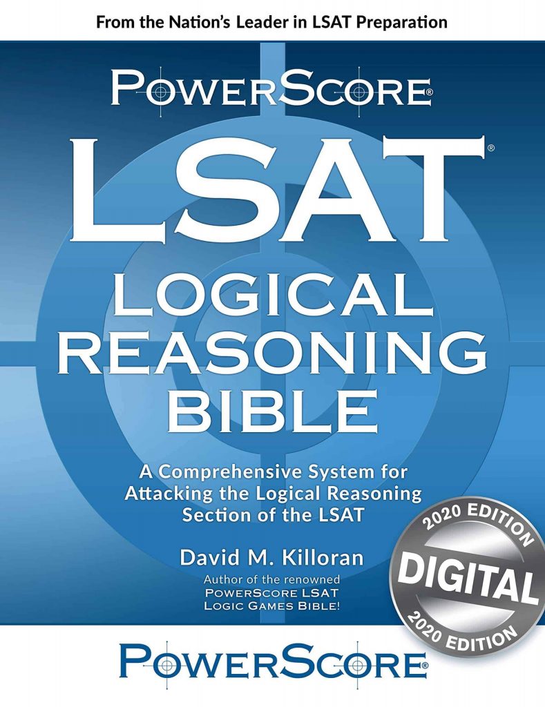 A book cover image of one of the best LSAT prep books called The PowerScore LSAT Logical Reasoning Bible, 2020 edition.