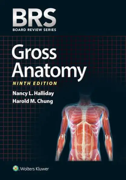An image of one of the best anatomy and physiology books called BRS Gross Anatomy