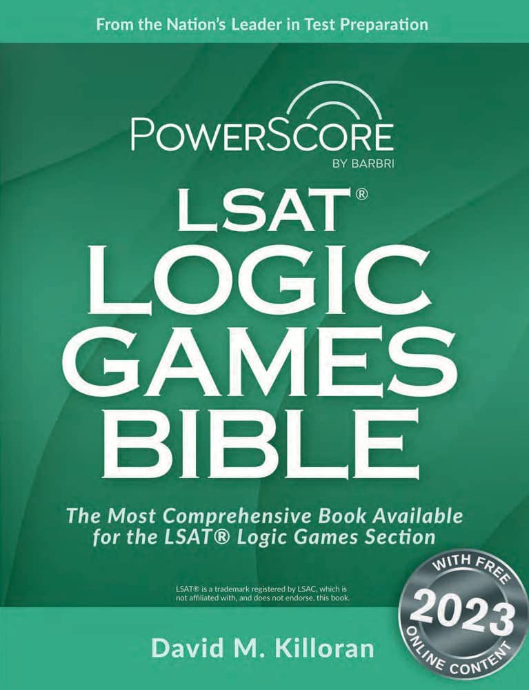 A book cover image of one of the best LSAT prep books called The PowerScore LSAT Logic Games Bible.
